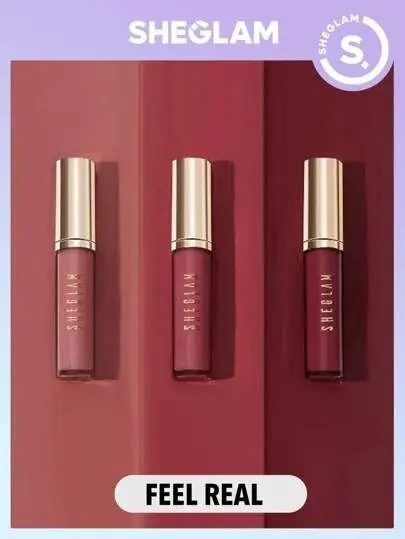 SHEGLAM MINI LIQUID LIPSTICK SET FEEL REAL 2.3ML 
