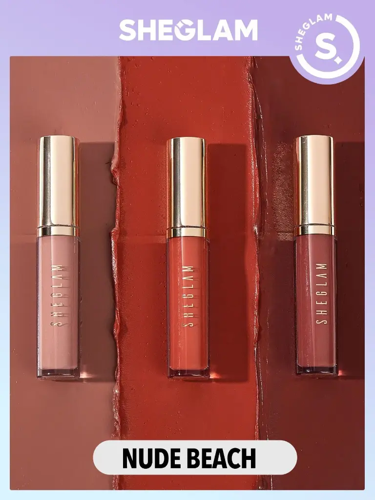 SHEGLAM MINI LIQUID LIPSTICK SET NUDE BEACH 2.3ML 