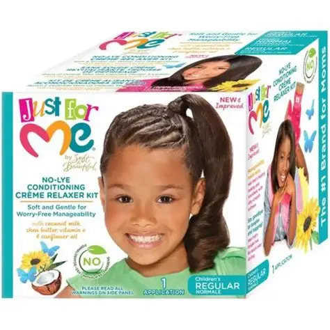 JUST FOR ME NO-LYE CONDITIONING CREME RELAXER KIT, REGULAR 