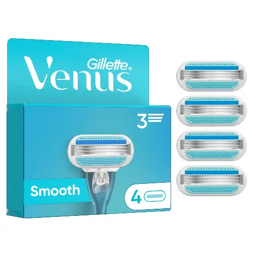 GILLETTE VENUS SMOOTH 3BIADES 4PC