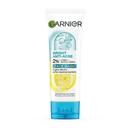 GARNIER BRIGHT ANTI-ACNE FACE WASH 100ML 