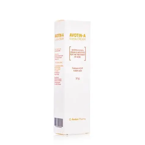 AVOTIN-A 0.05% CREAM IS INDICATED FOR THE TREATMENT OF ACNE 30G